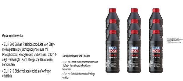 9 L Liqui Moly Motorrad Gear Oil 75W-90 Motorbike GetriebeöL Vollsynthetisch-image