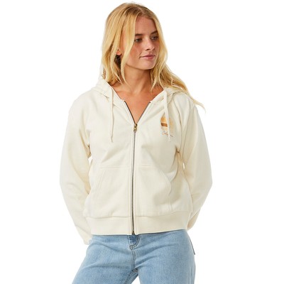 Rip Curl Line Up Relaxed Zip-Hoodie - Bone