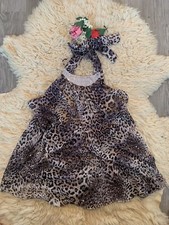 Victorias Secret Womens Leopard Print Babydoll Nightgown With Jeweled Neckline M