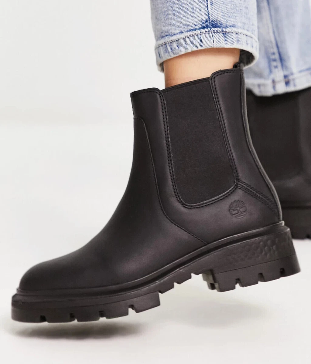 BRAND NEW TIMBERLAND Black Cortina Valley Chelsea Boots Size 7.5 - MSRP $160.00