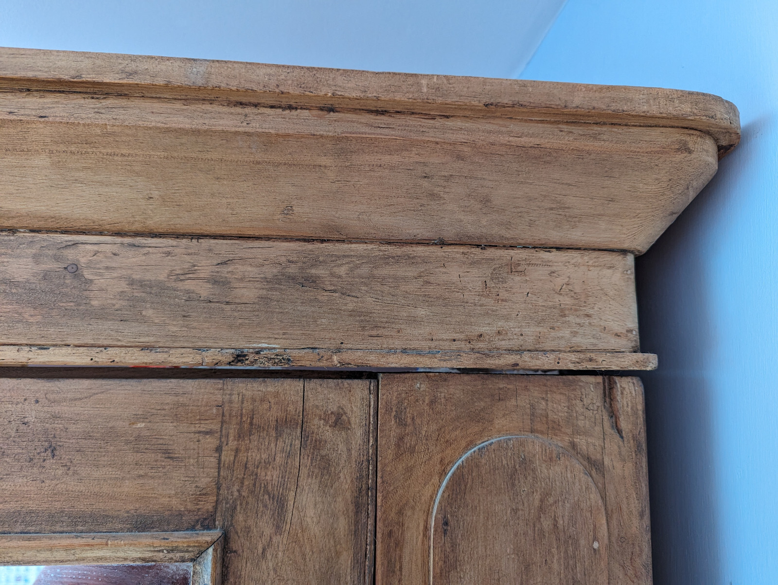 Antique Pine Single Wardrobe With Mirror eBay