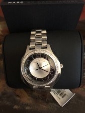 NIB MARC BY MARC JACOBS HENRY LADIES SKELETON SS SILVER DIAL MBM3337 WATCH