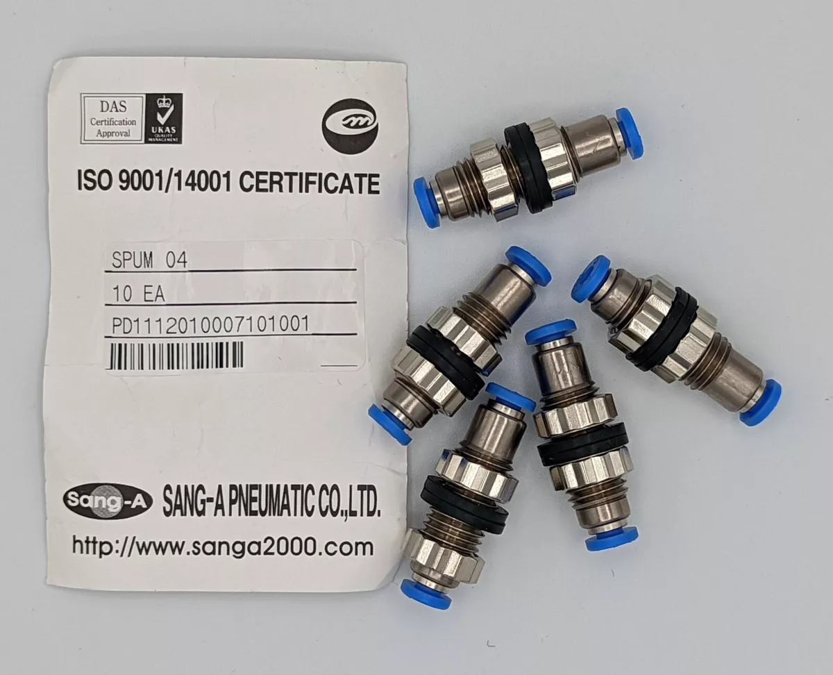 Bulkhead Union Push Connect Fitting - 5 Pack