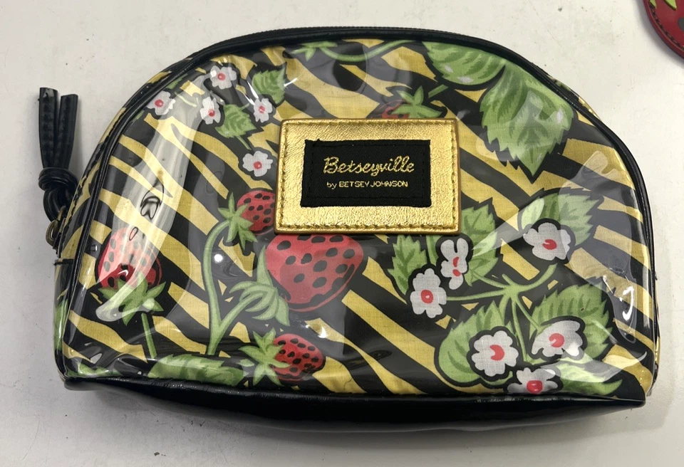 Bolso de Mano Betseyville Fresa Cebra, Bolso de Maquillaje y Espejo Fresa Foto 4 de 4