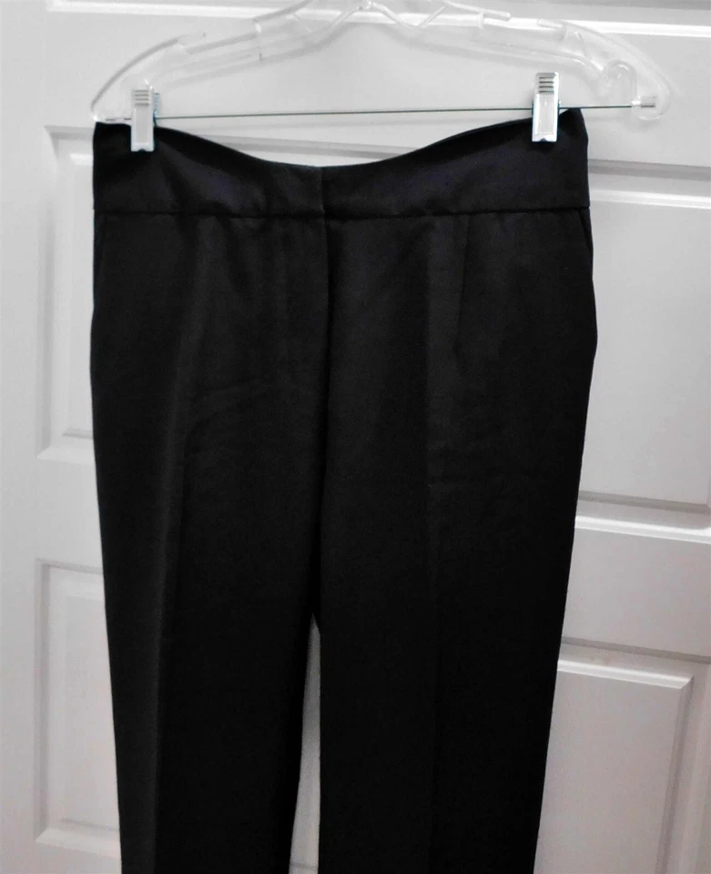 Nuevo Pantalones Pantalones Agnona Italia Negro Mezcla Seda $1495 rt talla 4 Foto 2 de 4