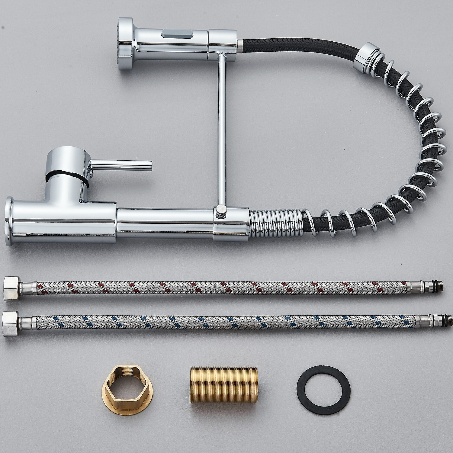 DIYEAH Küchenarmatur Auslauf - Edelstahl Wasserhahn Rohr Silber