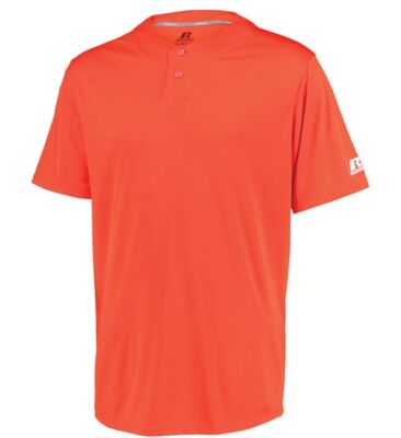 Russell Athletic 3R7X2B Youth Performance Two-Button Solid Jersey