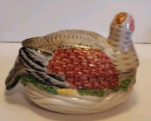 Mottahedeh House Nesting Rooster Made In Italy Beautiful Handpainted Detail - Picture 3 of 17