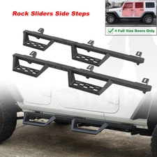 Hawkley Running Boards for 2007- 2018 Jeep Wrangler JK Unlimited 4 Dr Side Steps