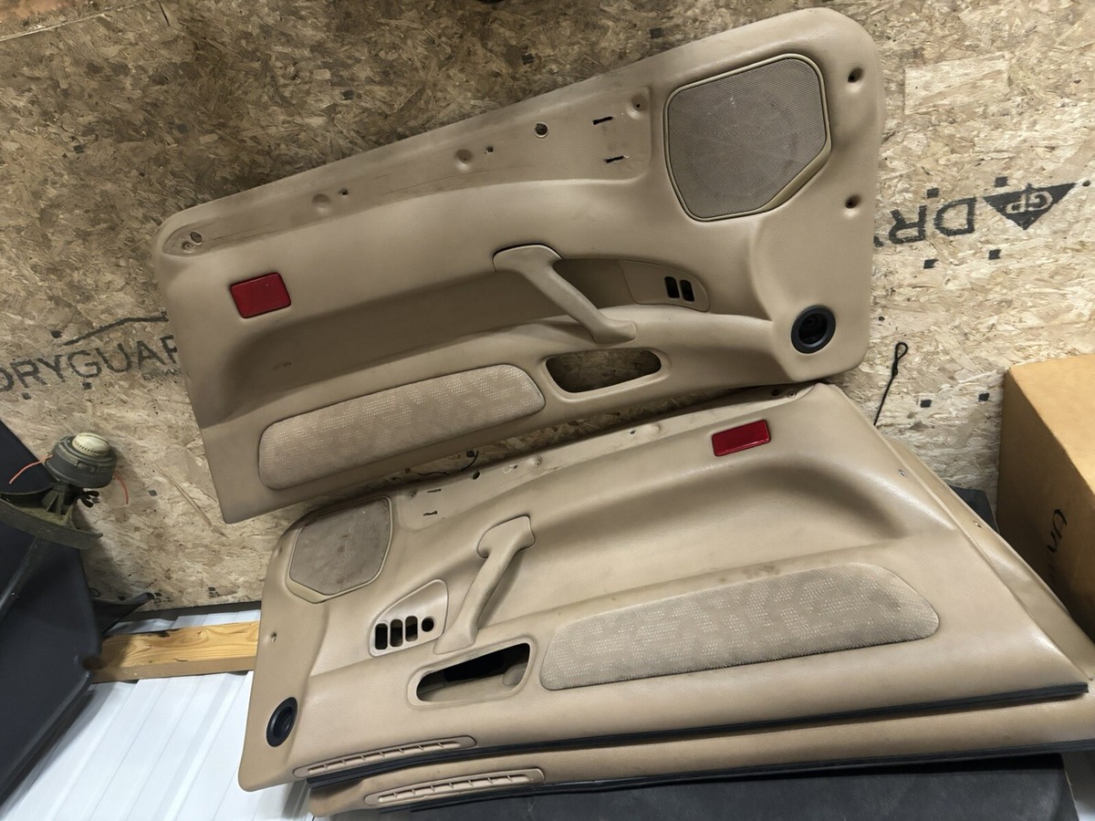 91-99 Mitsubishi 3000GT Dodge Stealth Door Panels Pair LH RH Tan