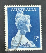 Used Australia Stamp 1961 Nellie Melba operatic lyric coloratura soprano singer
