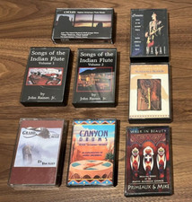 9 DIFF Native American Music Cassettes LOT Indian Flute Grand Eagle Rhythm Quest