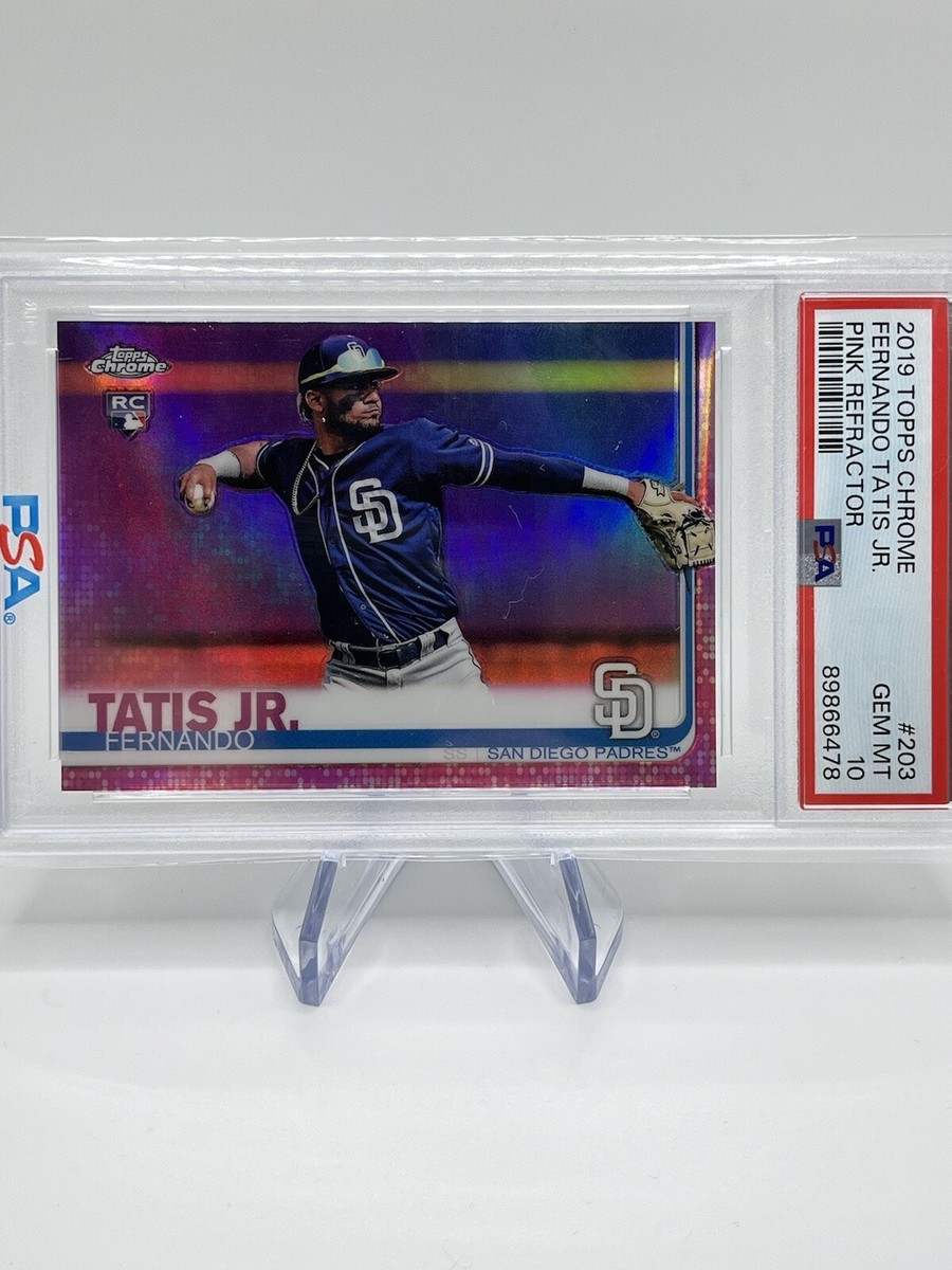 2019 Topps Chrome Fernando Tatis Jr. RC Pink Refractor PSA