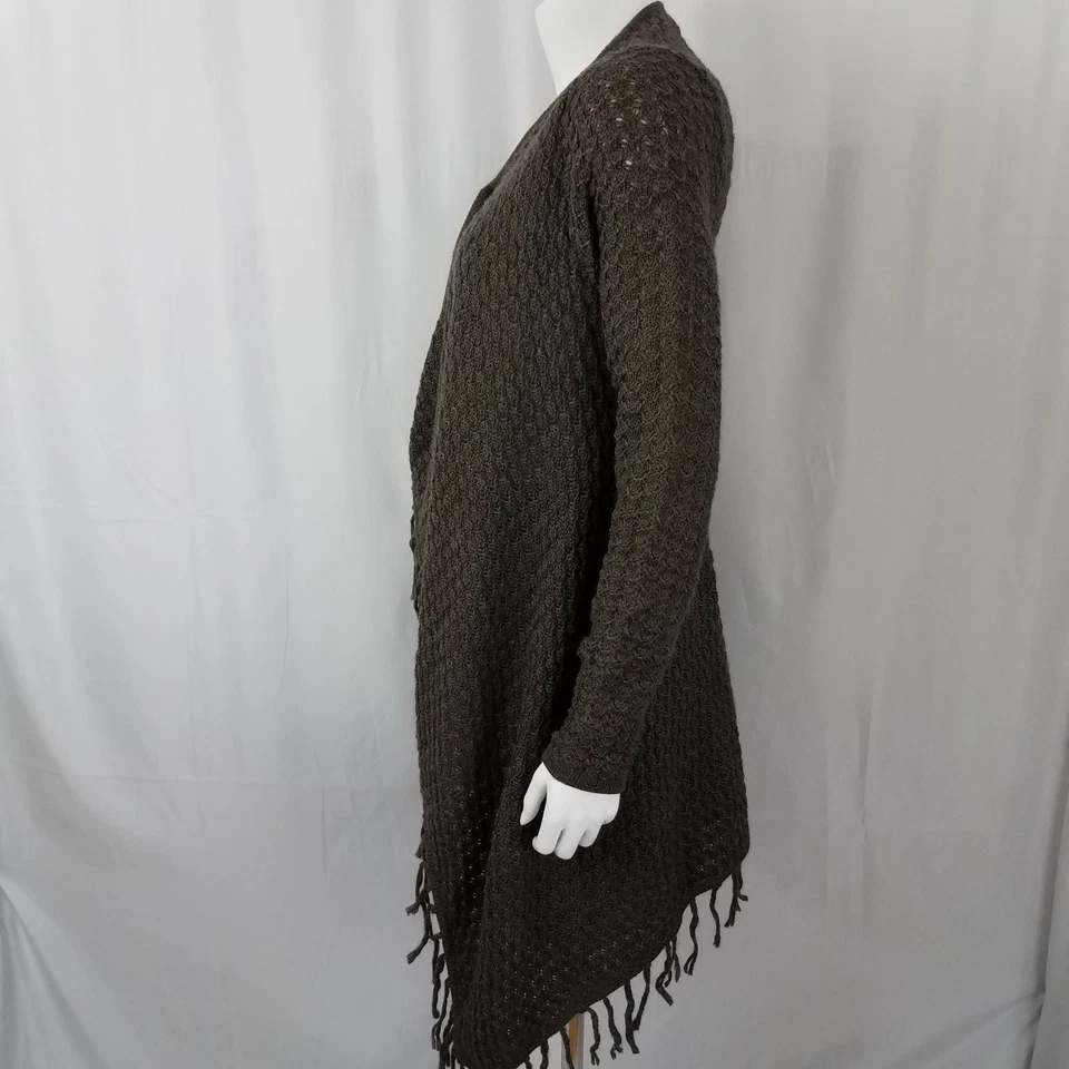Chal suéter para mujer Willi Smith talla mediana mezcla de lana manga larga marrón Foto 3 de 4