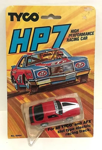 TYCO HP7 FIREBIRD TRANS AM  RED/WHT/BLK  HO SLOT CAR  NO. 6964  NOS  RARE