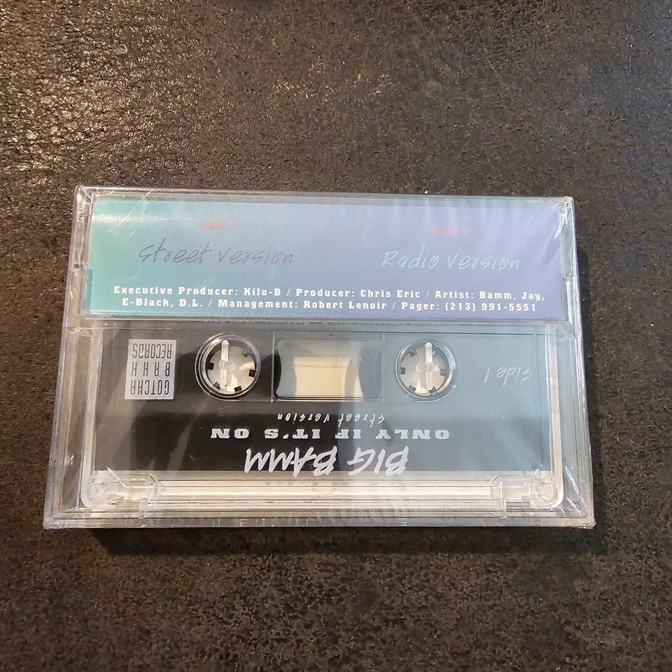 BIG BAMM Only If It's On MEGA RARE 1996 Sealed Cassette Gangsta Rap G-Funk OOP Foto 3 de 4