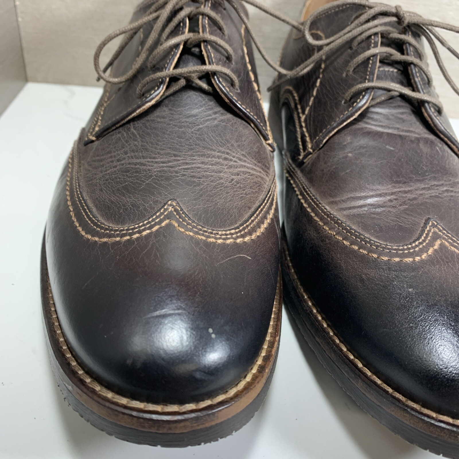 SAOLA Scarpe eleganti derby da uomo 9 M Johnson & Murphy marroni in pelle 59 11822