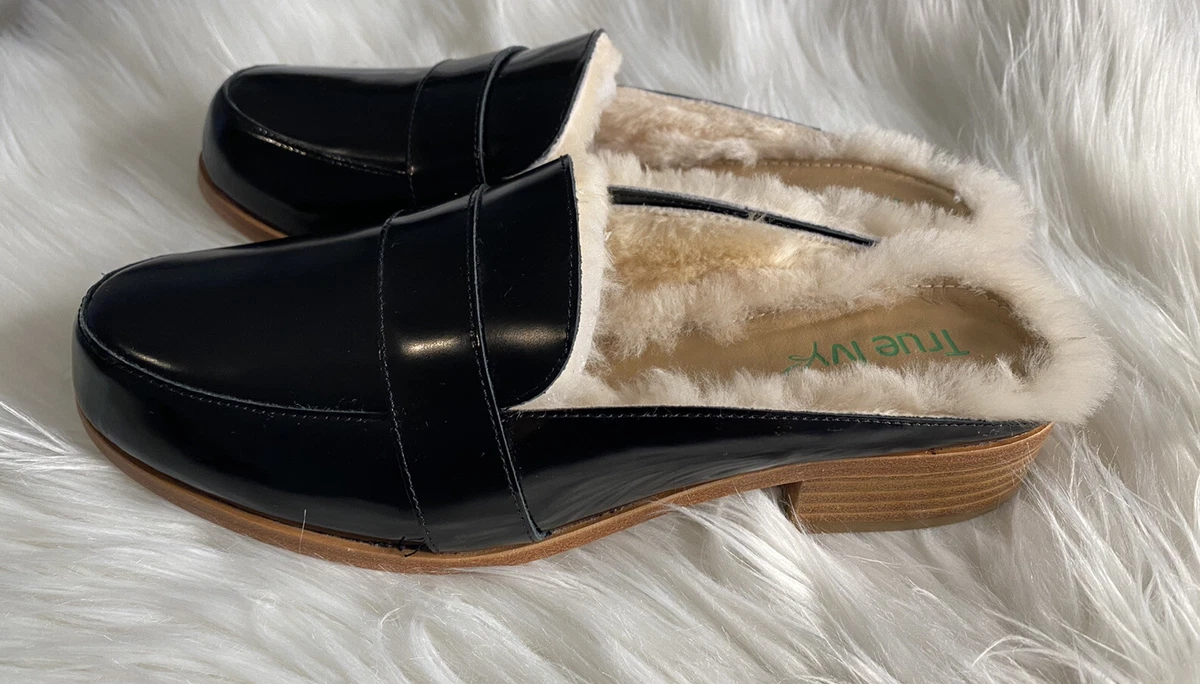 True Ivy Addison Leather Mule 8.5 | eBay