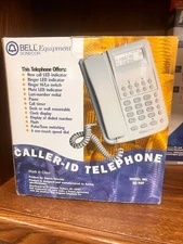 Bell Equipment Sonecor Caller ID Telephone 90 Name/Number Memory BE-90P White