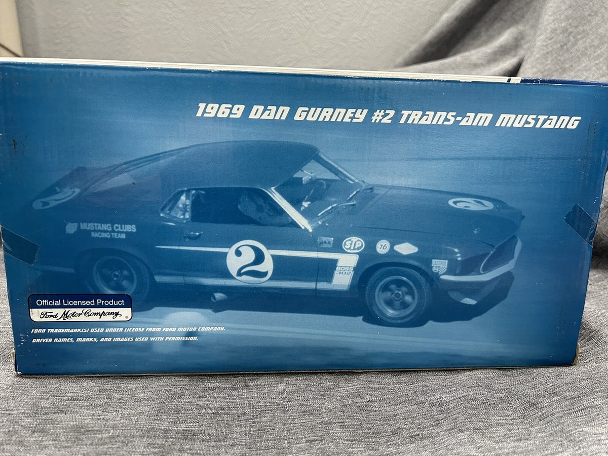 WELLY 1969 DAN GURNEY #2 TRANS AM MUSTANG 1/18 SCALE DIE WELLY 1969 DAN GURNEY #2 TRANS AM MUSTANG 1/18 SCALE DIE