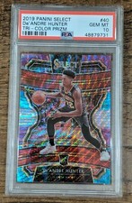 De'Andre Hunter 2019-20 Select Tri Color Prizm Concourse RC #40 PSA 10 GEM MINT 
