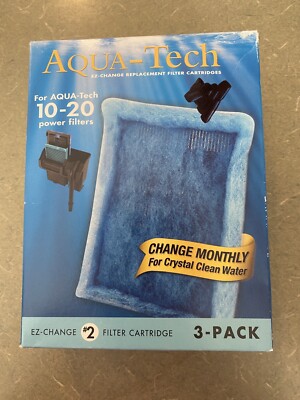 Aqua-Tech EZ Change Replacement Filter Cartridges 10-20 Power Filters 3 Pack