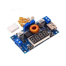 XL4015 5A Buck CC/CV Step Down DC Power Converter w/ Voltage Current Meter USB