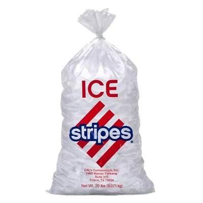 HERCULES INC. Ice Bags - 20 lb Wire Wicketed - Cal's Stripes - 500 Bags