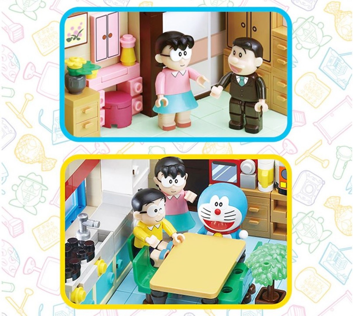 Oxford 2023 Doraemon Nobi Nobita HOUSE & ROOM Set Brick