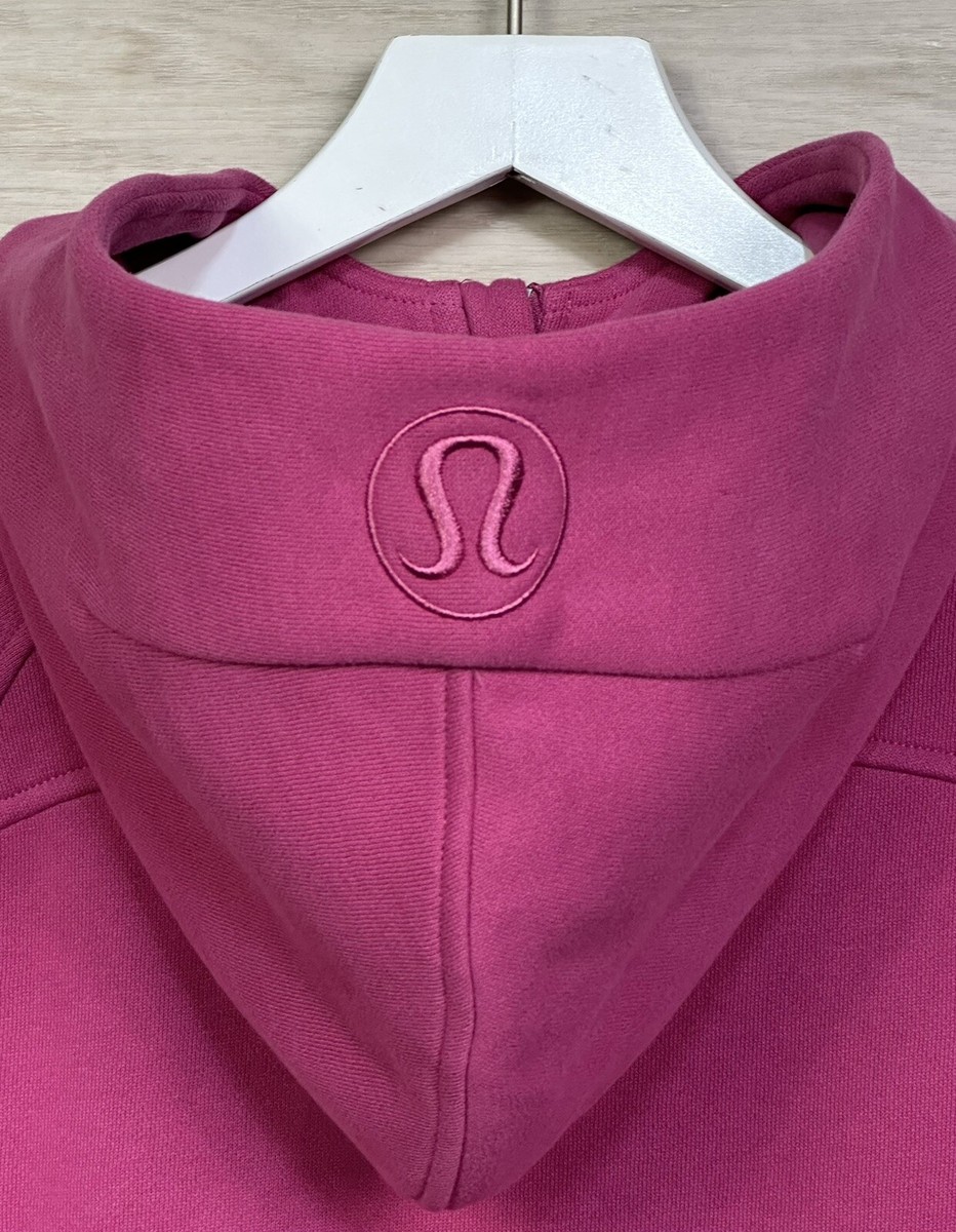Lululemon Scuba Oversized Half Zip Hoodie Cotton Size M/L Pink Lychee PLYC  52425