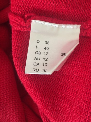 Finnkarelia Red Cardigan Wool Cotton blend Knitted Size 12 Brand New Europe - Picture 12 of 12