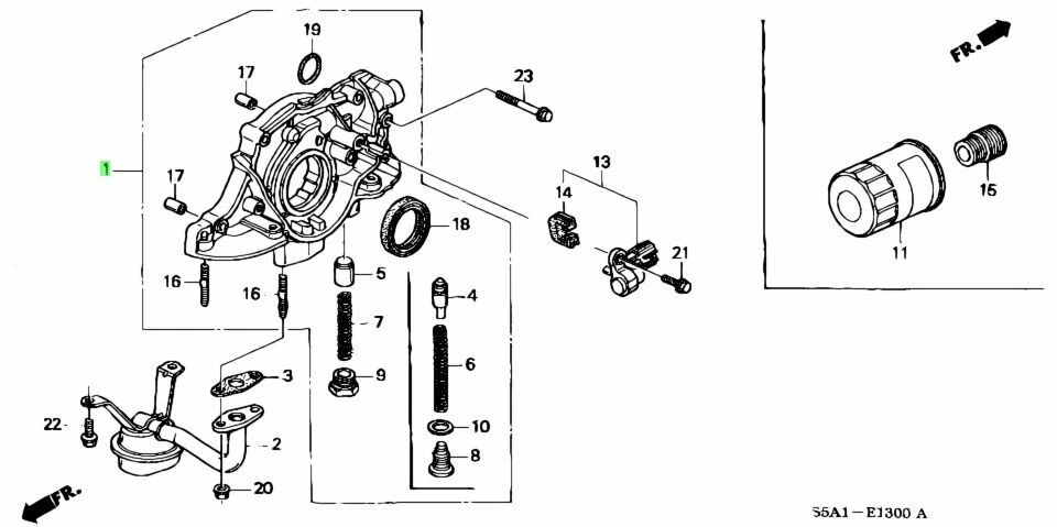 OEM Honda 2001-2005 Civic 1.7L SOHC Engine Oil Pump 15100-PLE-005 Genuine New - Image 2 of 4