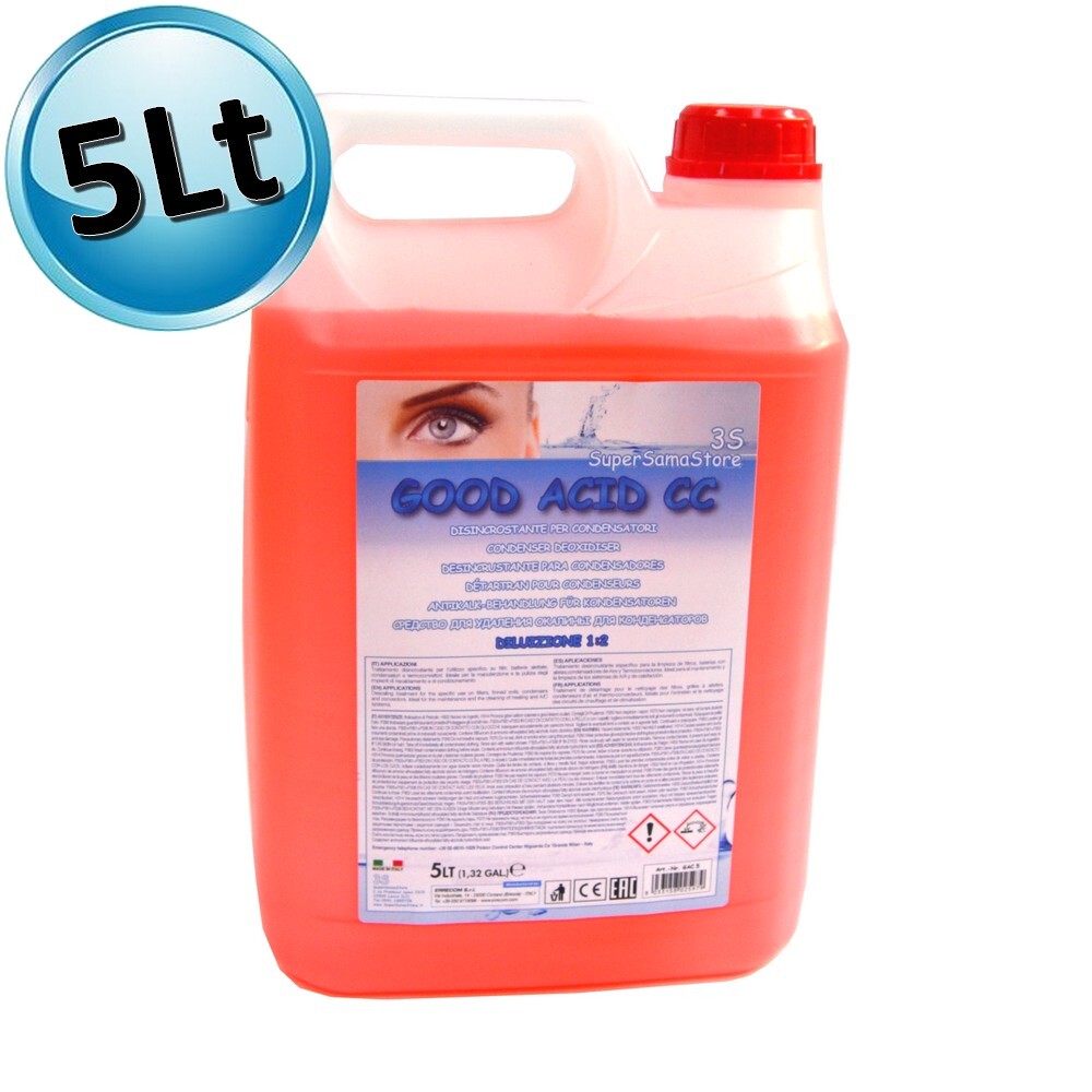 Disincrostante acido per pulizia condensatore tanica 5 Lt  da diluire - GOOD ACI