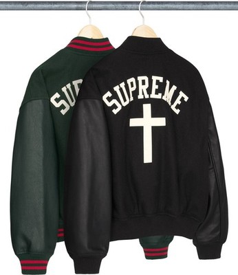 Supreme Cross Varsity Jacket Dark Green Black 2colors 26SS | eBay