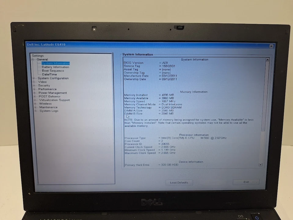 Dell Latitude E6410 Laptop Intel Core i5 2.67GHz 2 Core 4GB RAM DDR3 - Image 2 of 4