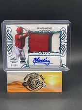 💥Orlando Martinez - 2021 Leaf Trinity # /99 Emerald Rookie Patch Auto #PA-OM2💥