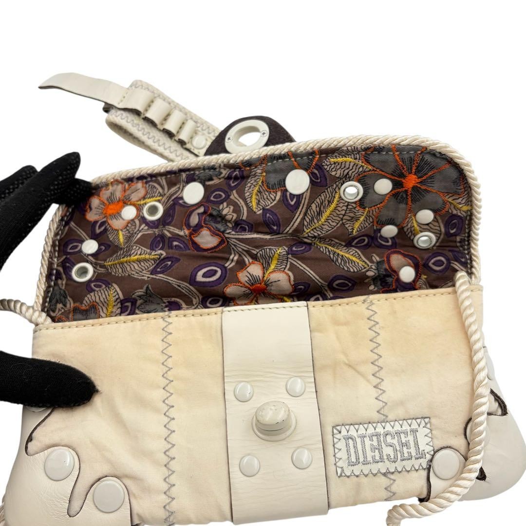 DIESEL Archive Y2K Shoulder Bag Off White Vintage Style Auth | eBay