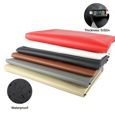 Faux Leather Fabric Knit Back Renovate for Car Decoration Upholstery 0.5mm Thick
