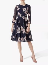 Hobbs Norah Midnight Blush Knee Length Dress Size UK10 RRP £169 New With Tags