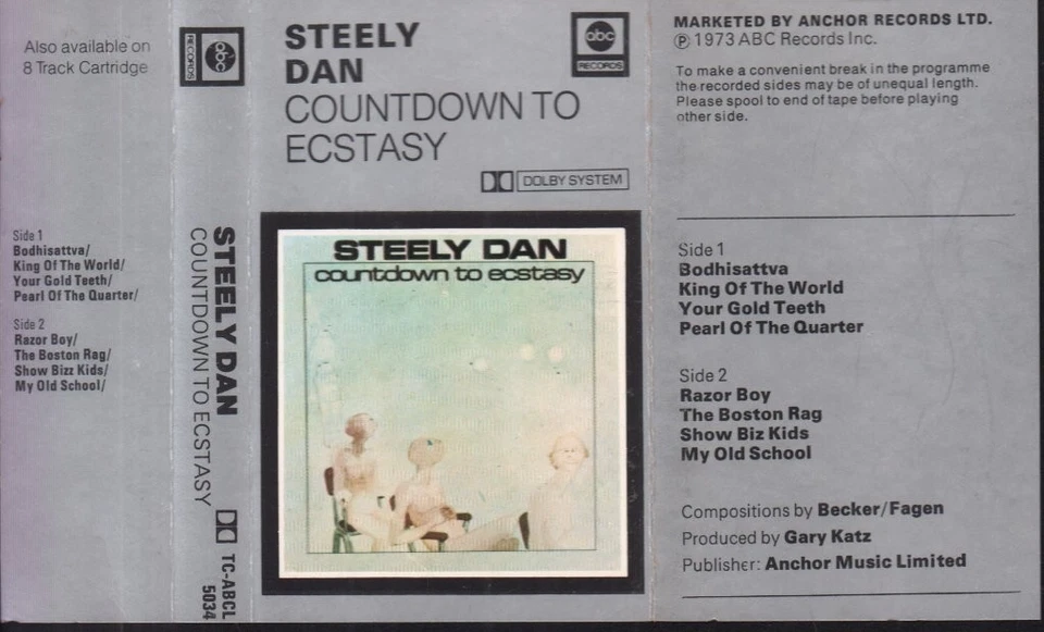 Steely Dan Countdown To Ecstasy cassette UK Abc cassette grey shell with paper - Image 2 of 4