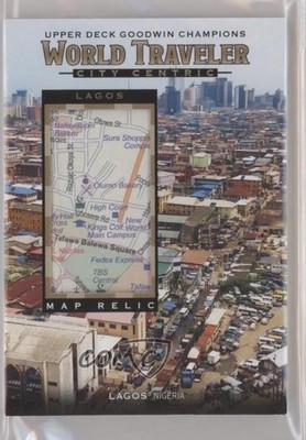 2022 Goodwin Champions World Traveler City Centric Map Relics Lagos Nigeria 08m4