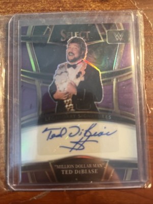 2024 Select WWE Legendary Signatures Purple Prizm 28/35 Ted DiBiase Auto LS-MDM
