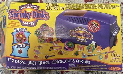 Vintage Incredible Shrinky Dinks Maker Spin Masters Toys w/ Patterns and Box
