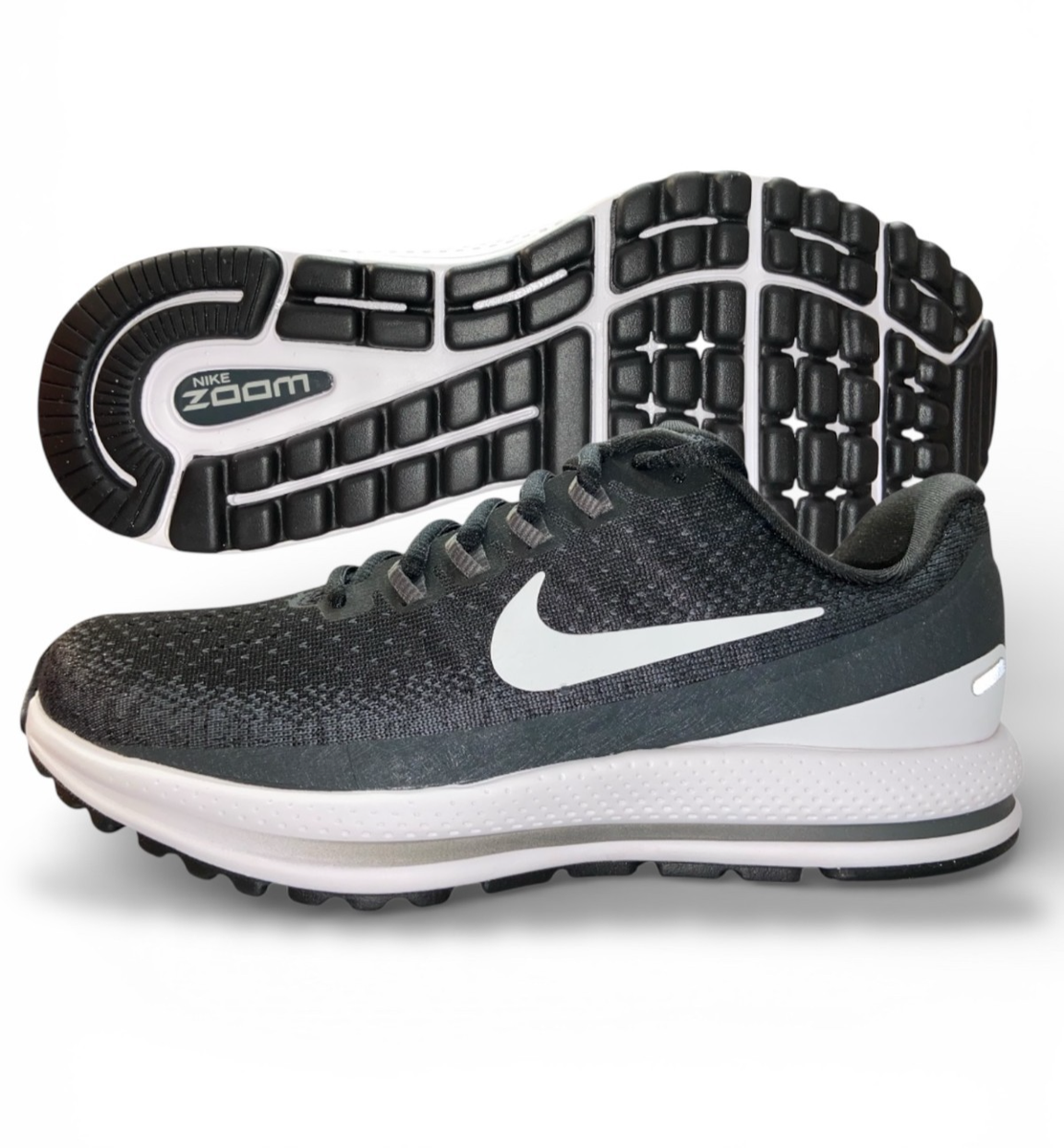 Womens Nike Air Zoom Vomero 13 Running Shoes Size 7 Black/White