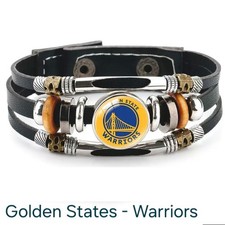 NBA Team Logo Bracelets, Basketball Collection, NBA Fan Gear, Faux Leather