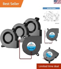Pack of 4 - 50mm 5015 Brushless Blower Fans for 3D Printing  Electronics - 5V