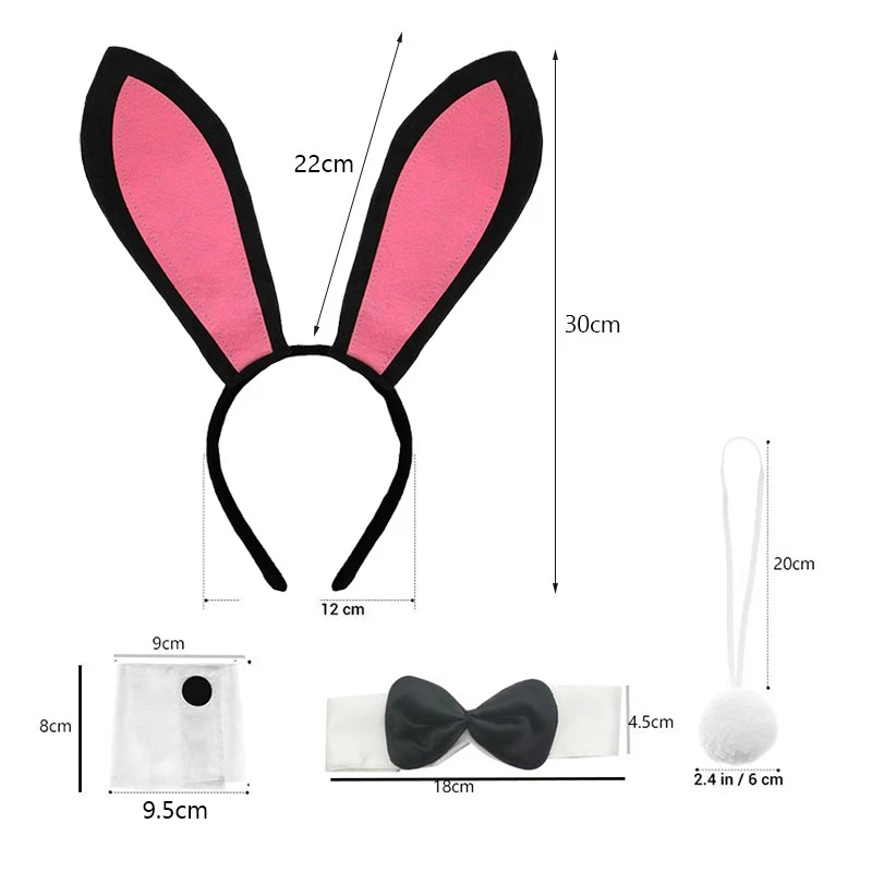 Conjunto de Disfraz de Conejito Niña Orejas de Conejo Fiesta de Halloween Damas Sexy Vestir Juegos con disfraces Foto 4 de 4