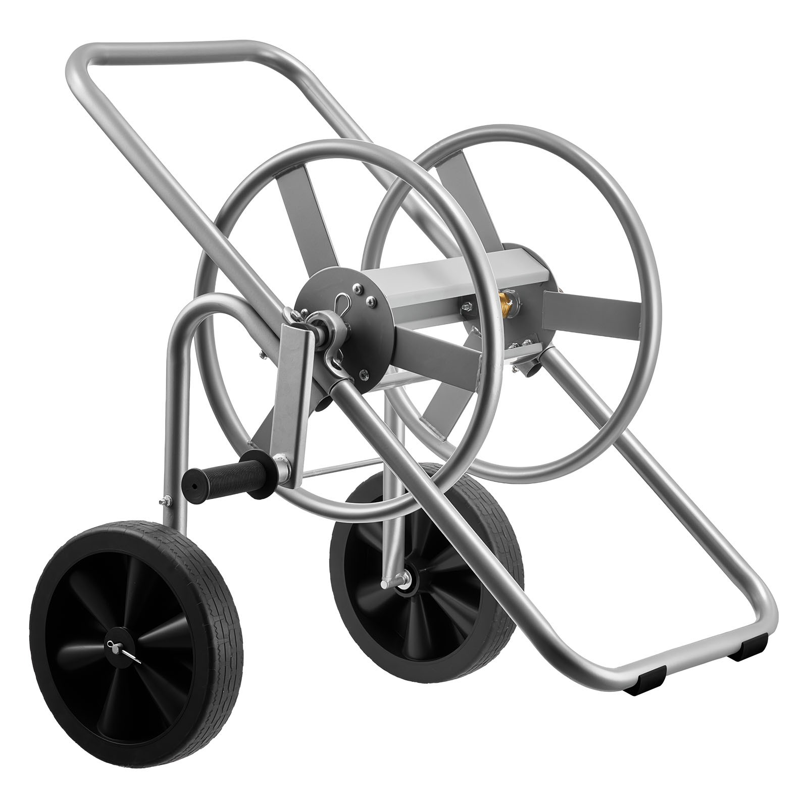 Chariot dévidoir stable à 2 roues tout-terrain pour tuyau d'arrosage longue distance
