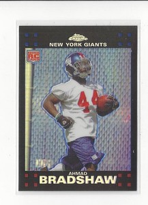 2007 Topps Chrome Refractor #TC195 Ahmad Bradshaw RC Rookie Giants