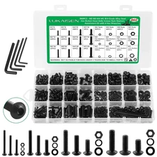 860PCS Metric Screw Assortment Kit, M2 M3 M4 M5 Machine Screws with Lock